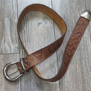 Guess Brown Vintage Leather Belt